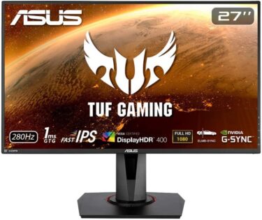 【ASUS TUF Gaming VG279QMのレビュー】27インチ高リフレッシュレートのゲーミングモニター。ヌルヌル動きます。TUF Gamingモニター比較