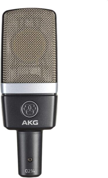 【AKG C214 コンデンサーマイク のレビュー】同価格帯では高性能のボーカルマイク。オーディオインターフェースにもケーブル１本で！C414,C214-Y4と簡単な比較も