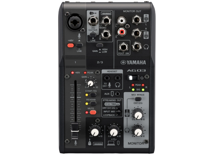 YAMAHA AG03MK2 ブラックのレビュー】ゲームや音楽のライブ配信